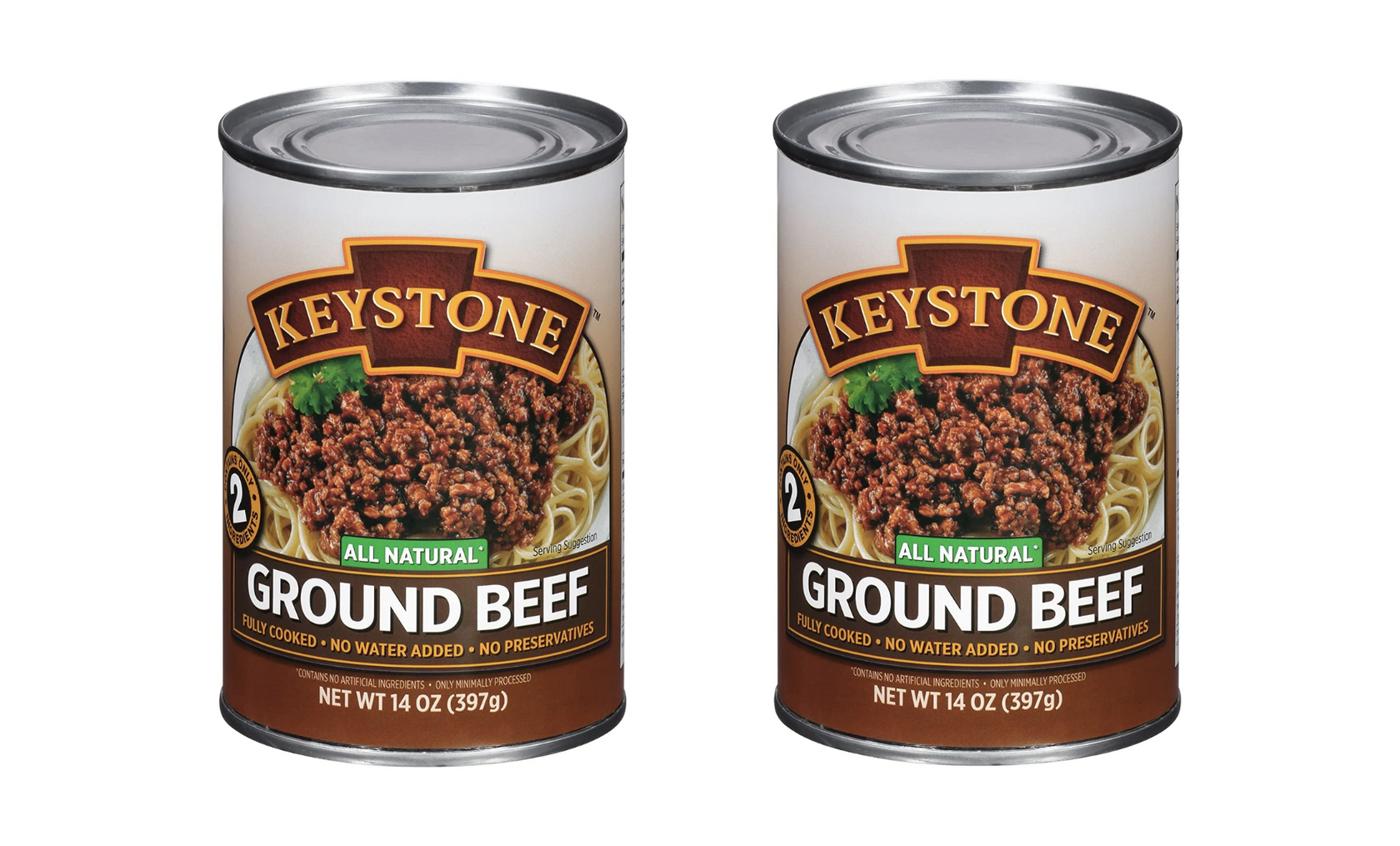 Keystone Meats All Natural Canned Beef, Ground, 14 Ounce Safecastle