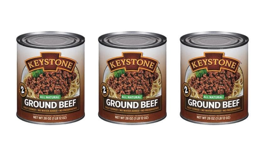 3 cans of Ground beef