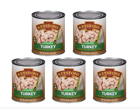 5 cans of Keystone Canned Turkey