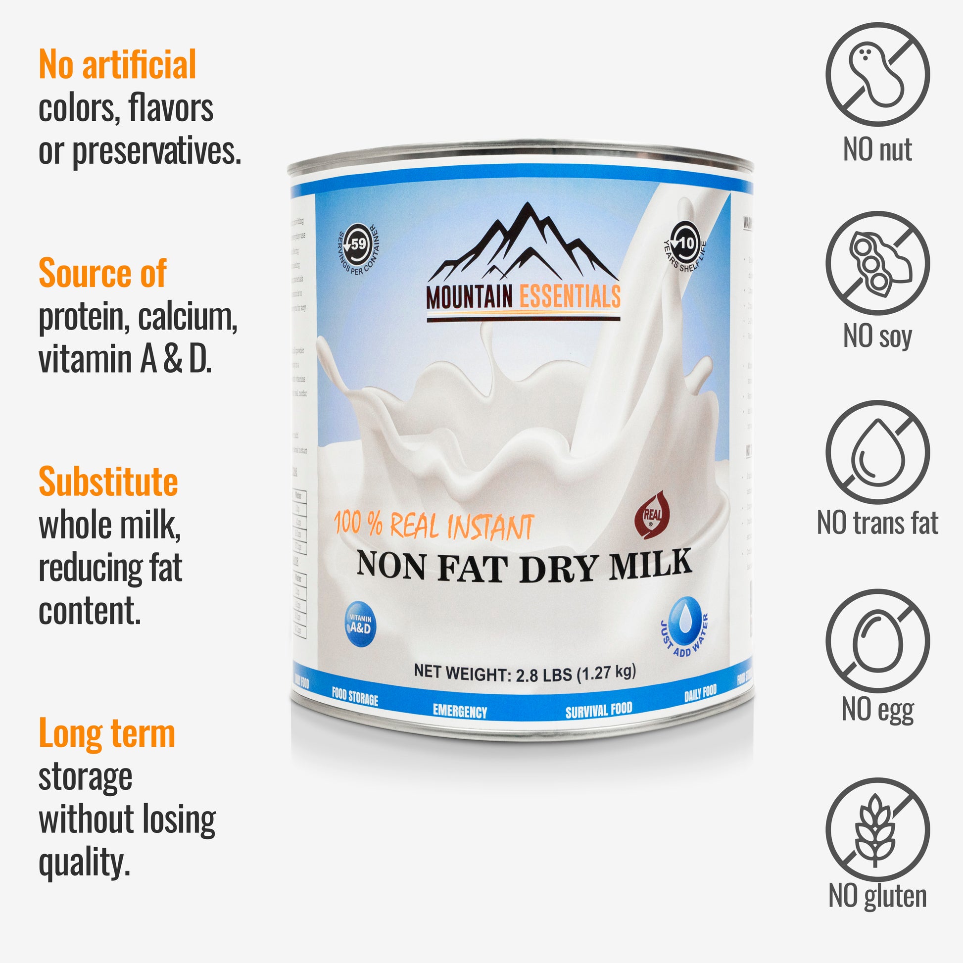 Mountain Essentials Non Fat Milk Powder