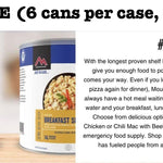 10 Case Package - Mountain House Cans (6 cans per Case, Total 60 Cans) - Safecastle