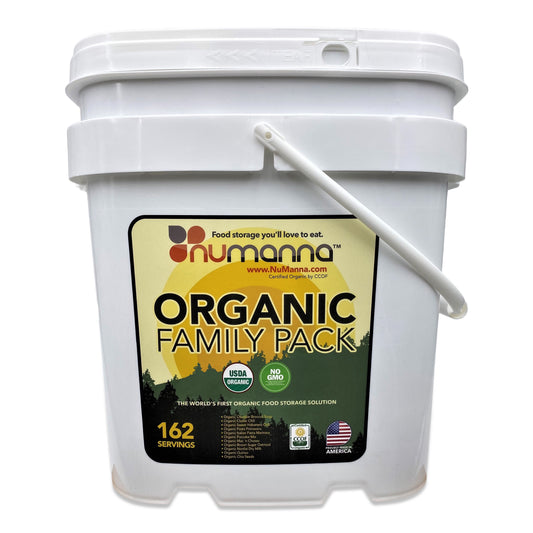 NuManna USDA ORGANIC Family Pack 162 Servings, GMO-Free (Single)