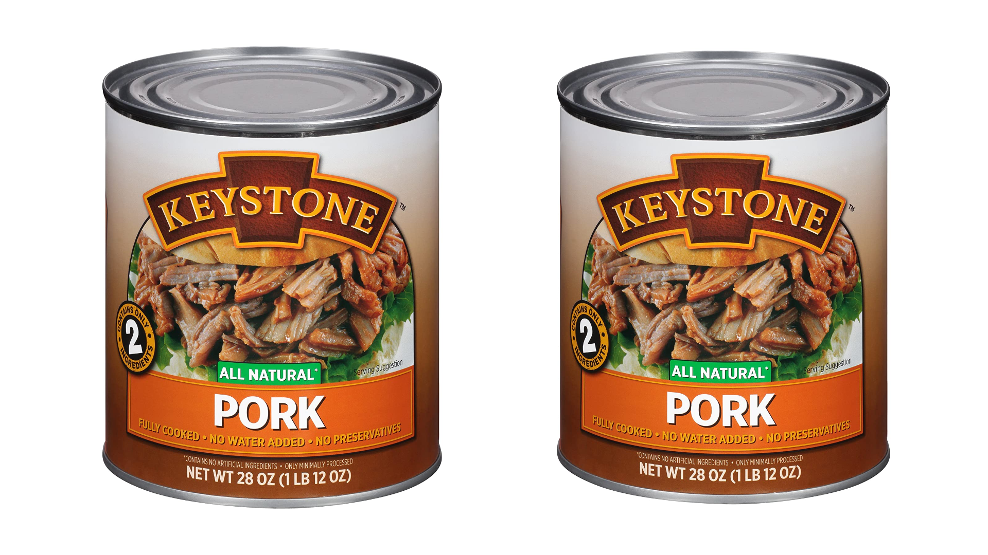 Keystone Meats All Natural Canned Pork, 28 Ounce 2 cans