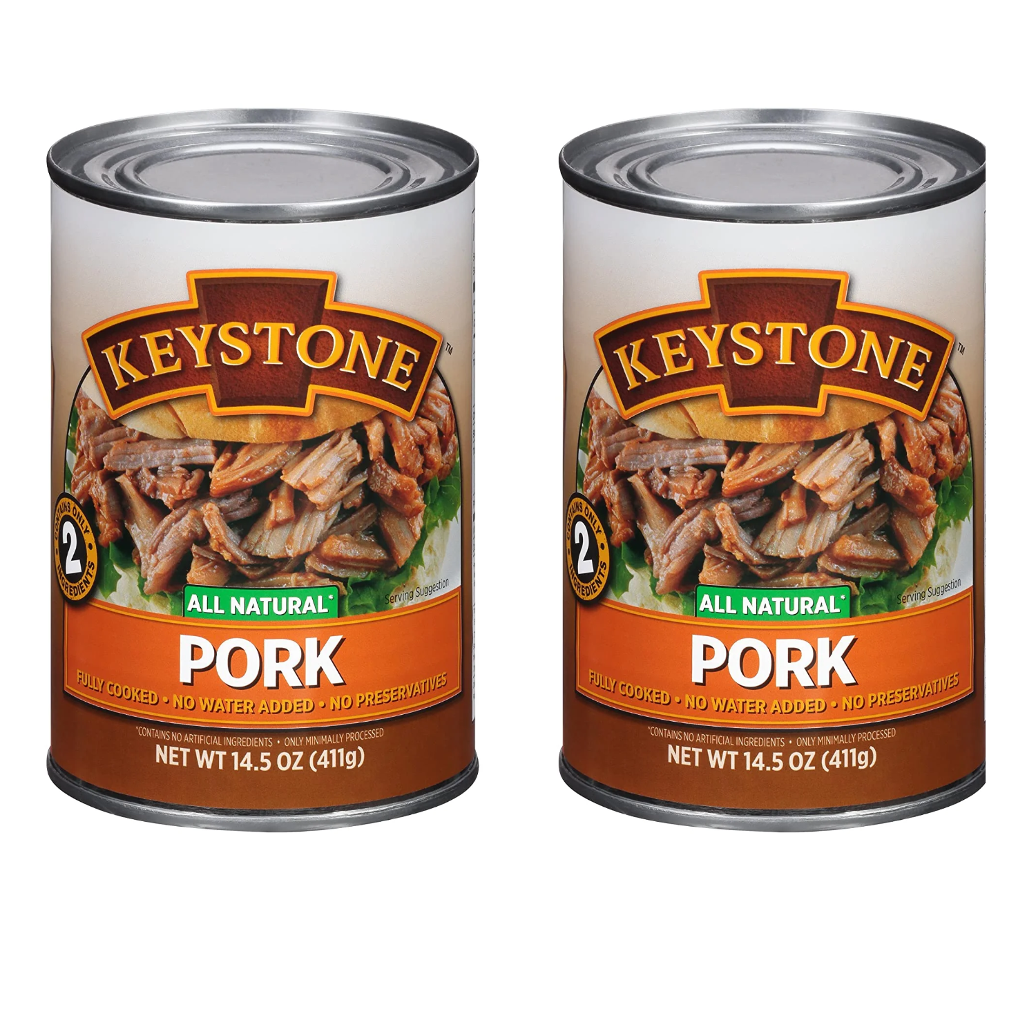 Keystone Meats All Natural Canned Pork, 14.5 Ounce 2 cans