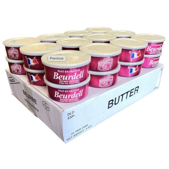 Beurdell Butter - Pasteurized French Salted Butter in 8.8oz (250g).