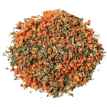 The Future Essentials Dehydrated Mirepoix Mix #2.5 Can / 6.5 oz is the perfect solution for busy home cooks and professionals who want to save time in the kitchen without sacrificing flavor. Our mix is made with a blend of dehydrated carrots, celery, and onions, which are essential ingredients in many popular dishes, such as soups, stews, sauces, and gravies.