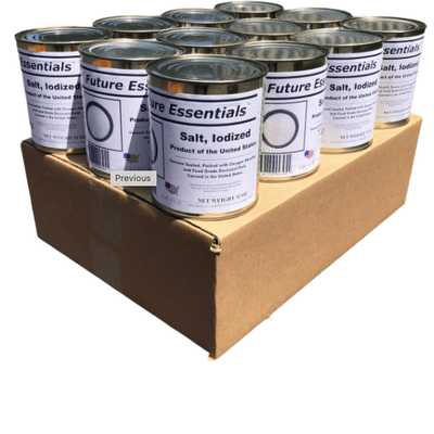 Future Essentials Iodized Salt, Choose 1 Can / Case - 12 Cans