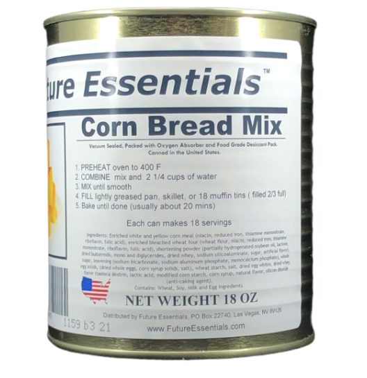 Future Essentials Classic Style Cornbread Mix- 12 cans