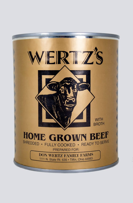 Wertz's Home Grown Canned Beef, 25+ Years Shelf Life , Fully Cooked & Ready to Serve 28 oz (1 can)