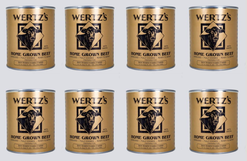 Wertz's Homegrown GMO FREE Beef 14.5oz Cans