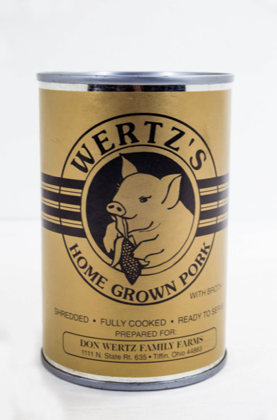 Wertz's Homegrown Premium GMO FREE Pork 6 Pack 14.5oz Cans