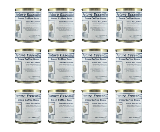 Future Essentials Canned Costa Rican La Palma Green Coffee Beans, 12 Cans