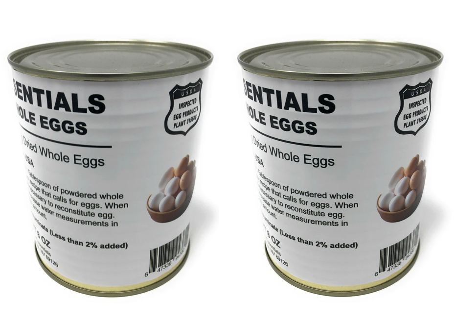 Future Essentials Canned Powdered Eggs #2.5 Can with half case 6 cans and full case 12 cans