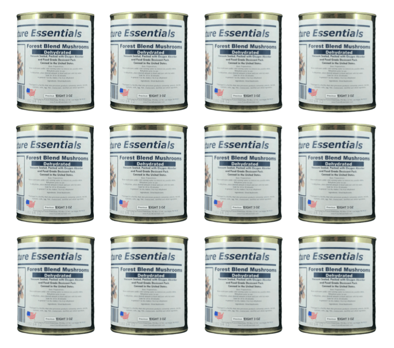 Canned Dehydrated Forest Blend Mushrooms Case(12 Cans) | Future Essentials