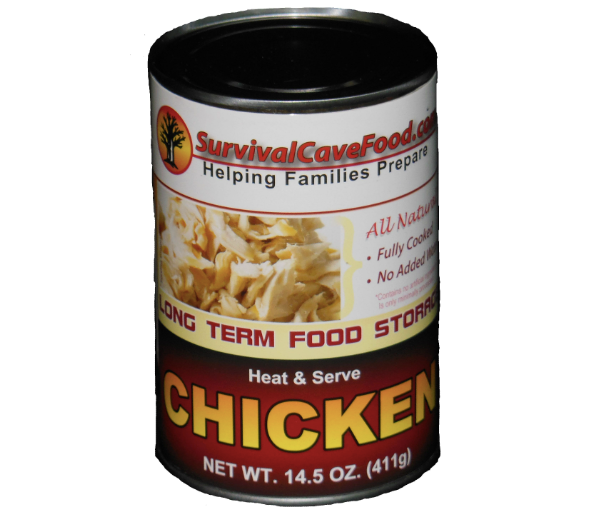 Canned chicken food storage - full case, 12 cans/60 servings - 14.5 oz cans