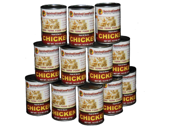 Survival Cave Food Canned Chicken 12-Pk. 14 1/2-oz. cans