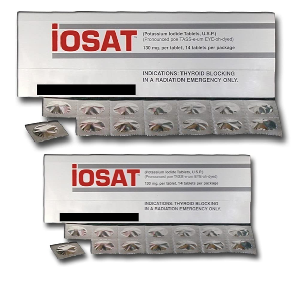 IOSAT KI Potassium Iodide Tablets 130 MG X 2 Tablets Pack