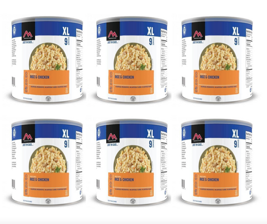 Combo Offer- Mountain House Chili Mac w/beef &  Rice & Chicken #10 Can Freeze Dried Food