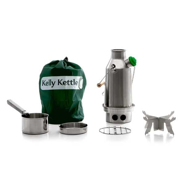 Kelly Kettle® Trekker Basic Kit – Stainless Steel Camping Kettle