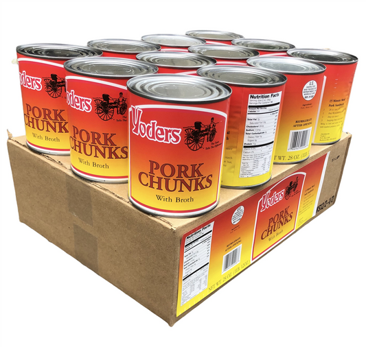 Yoder's Canned Pork Meat Case - 12 Cans