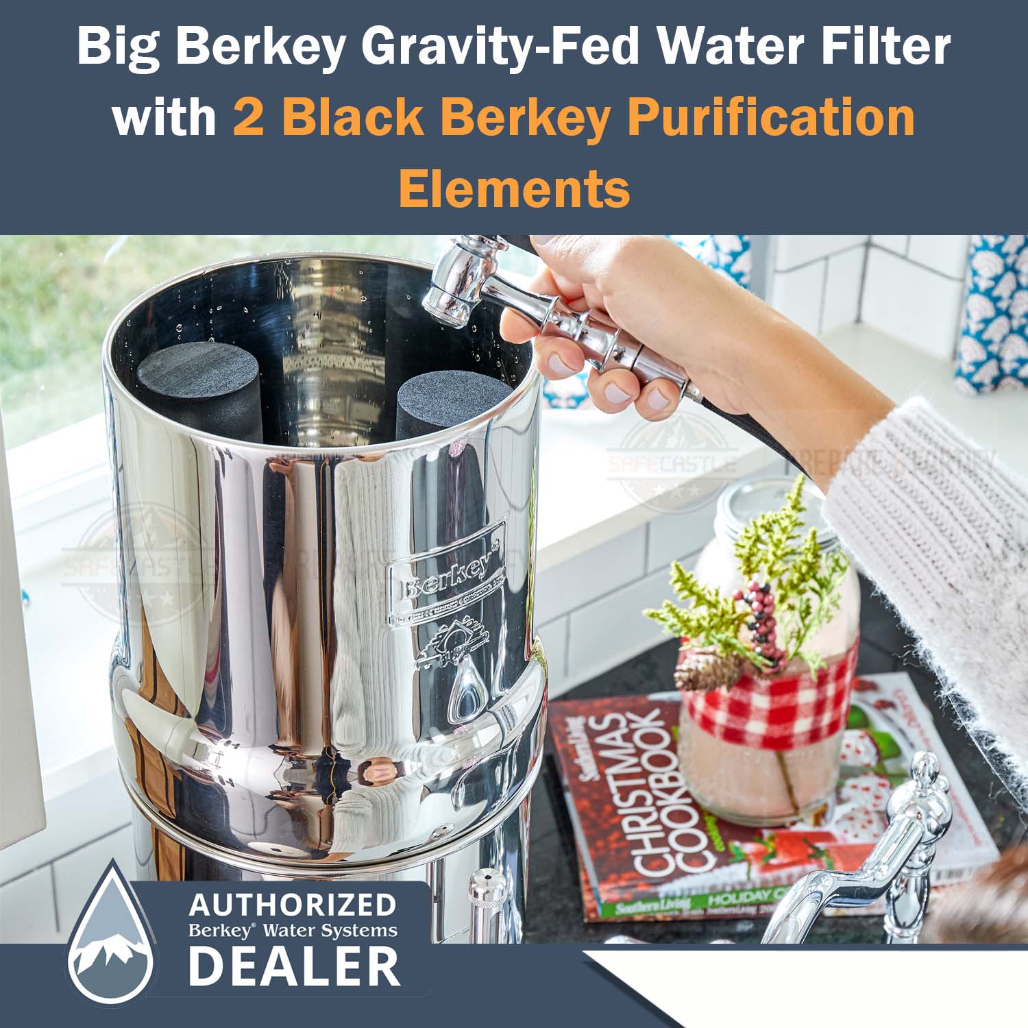 Big Berkey Water Filter w/ 2 Black Berkey Elements - NEW