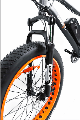 Breeze Fat Tire , Electric Mountain Bike 500W, 48V, 10.4Ah, Mozo Shock Absorber