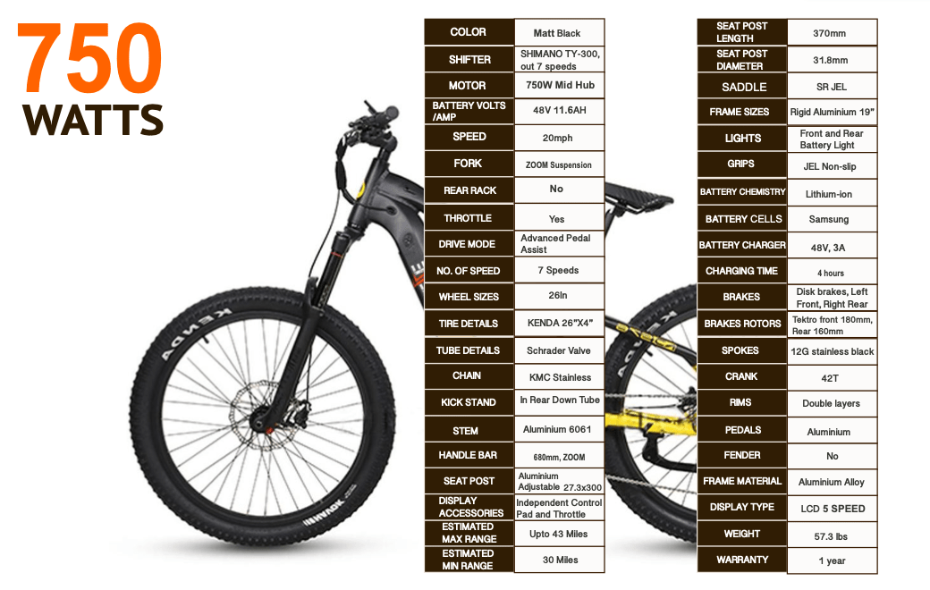 Breeze Power Mid Drive Motor electric bike26 inch,BAFANG 750w Ultra Mid Motor