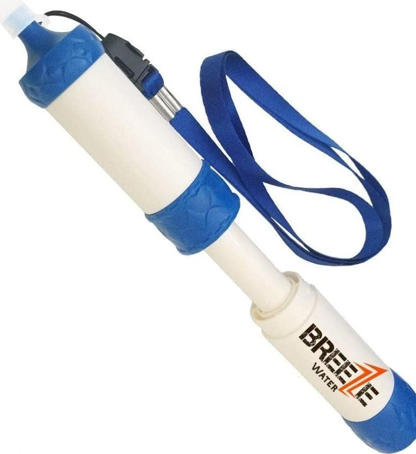 Breeze Water Filter Straw for Survival- Patented Design, Multiple Filtering Options