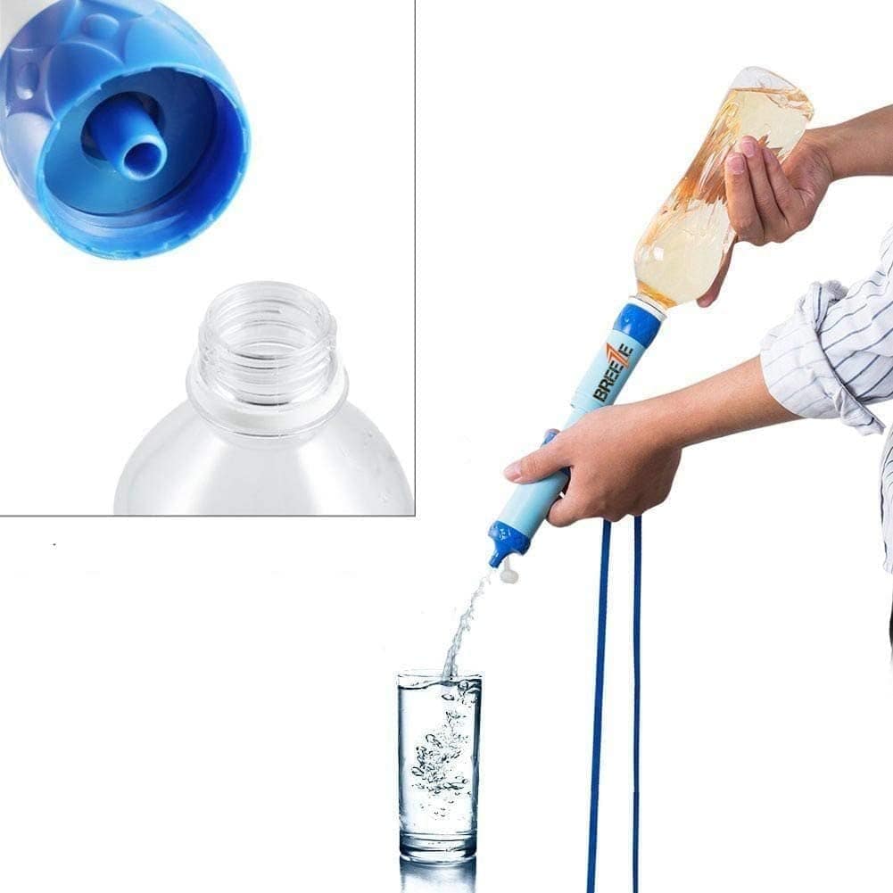 Breeze Water Filter Straw for Survival- Patented Design, Multiple Filtering  Options! Hollow Ultra-Filtration Membrane, Transform Contaminated Water