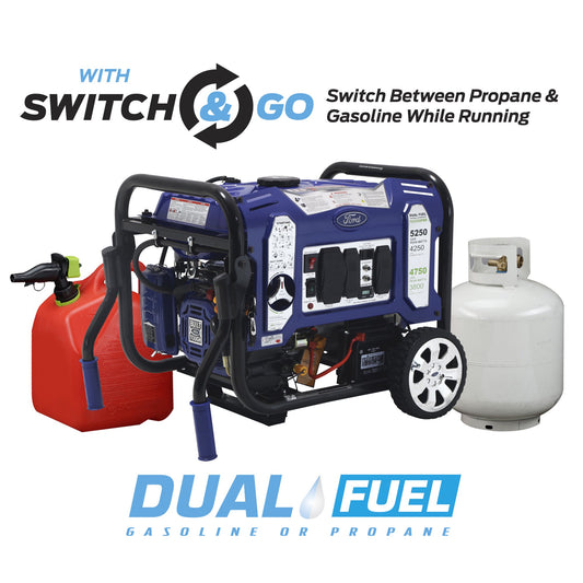 Ford 5,250 watt Dual Fuel Generator with Remote Start - FG5250PBR