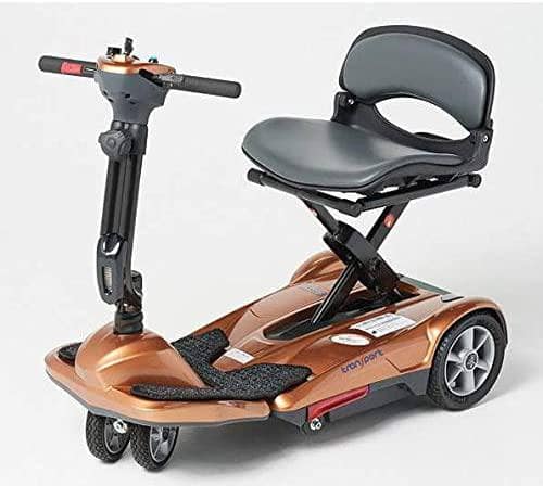 EV Rider 'Transport M' Lightweight Foldable Scooter - 250Lbs 4 Mph 10 Miles - Copper