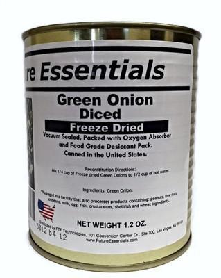 Future Essentials Freeze Dried Green Onion ( Case of 12 cans) - Safecastle