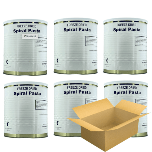 Military Surplus Freeze Dried Spiral Pasta (Case of 6 Cans)