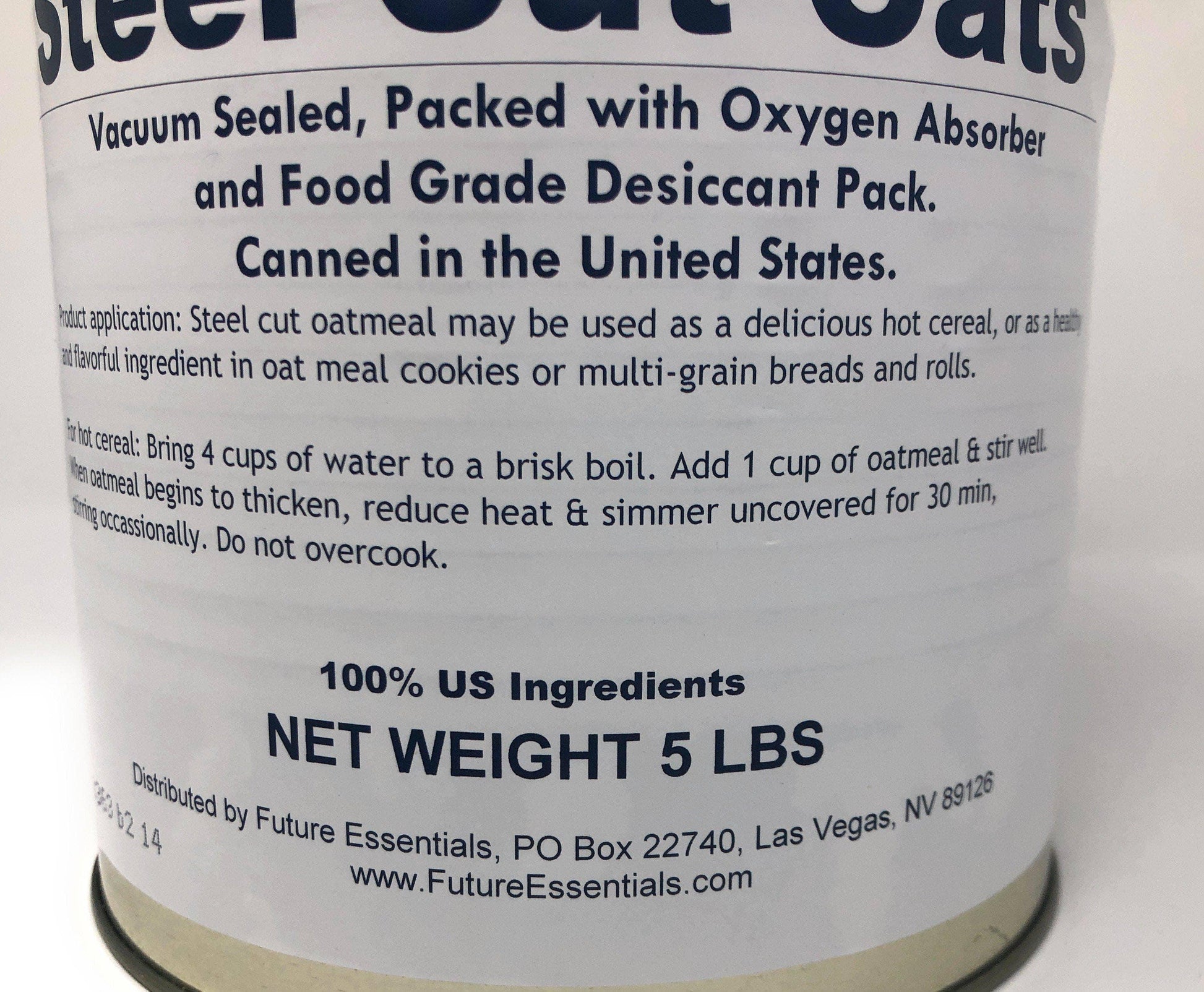 Find the best steel cut oats near you from Future Essentials. Our steel cut oats are convenient, shelf-stable, and nutritious. Make delicious oatmeal in minutes