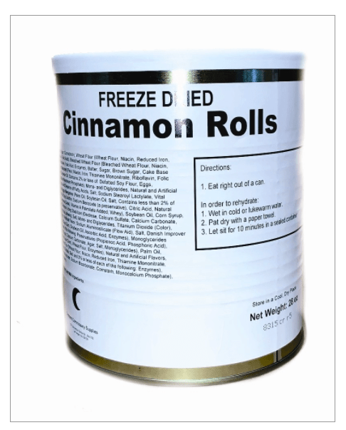 Freeze Dried Cinnamon Rolls