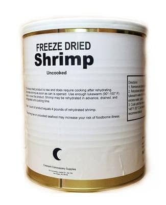 Military Surplus- Freeze Dried Uncooked Peeled Shrimp