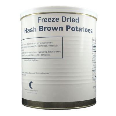 Military Surplus Freeze Hash Brown Potatoes case