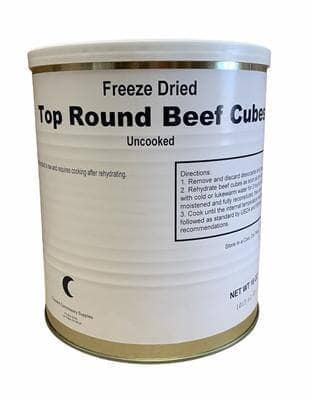 Freeze Dried Top Round Beef Cubes Cases