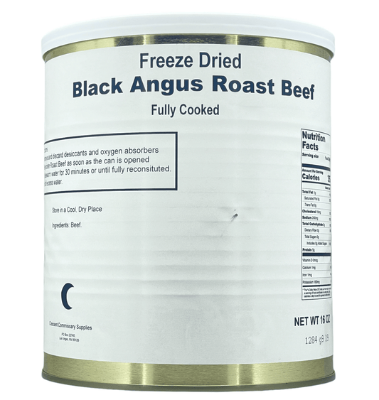 Military Surplus Freeze Dried Black Angus Roast Beef