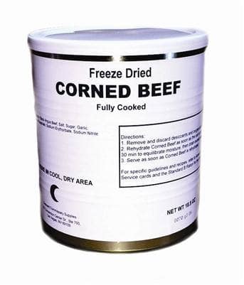 Military Surplus Freeze Dried Fully Cooked Corned Beef can