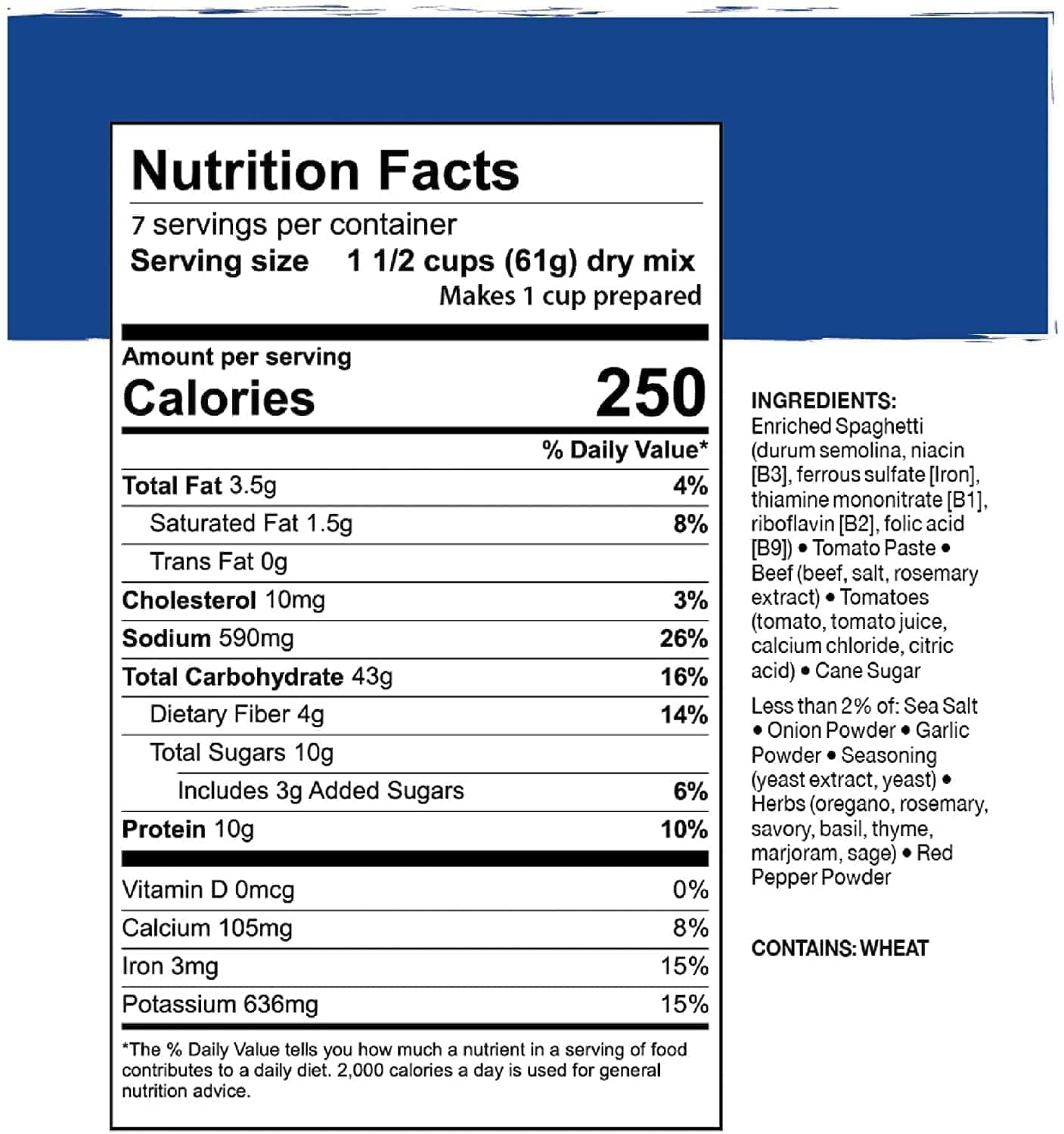 Mountain House Spaghetti with Meat Sauce #10 Can Freeze Dried Food - 6 Cans Per Case