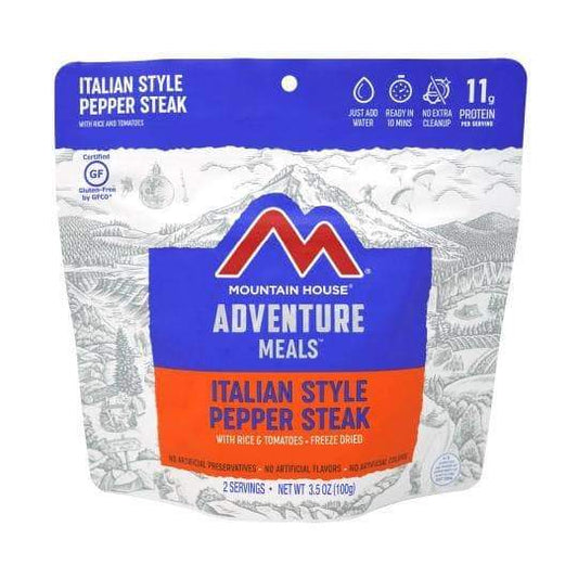 Mountain House Italian Style Pepper Steak Clean Label Freeze Dried Food 6 Pouches. - Safecastle