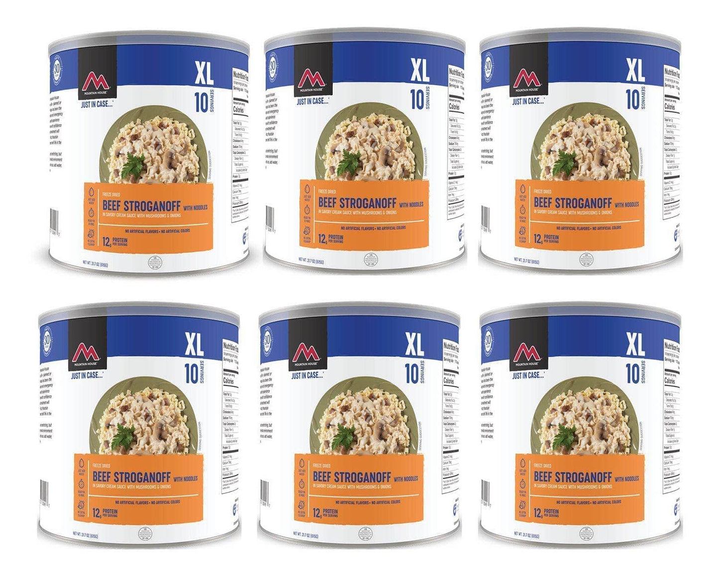 Combo offer- Mountain House Beef Stroganoff & Scrambled eggs with bacon #10 Cans Cases