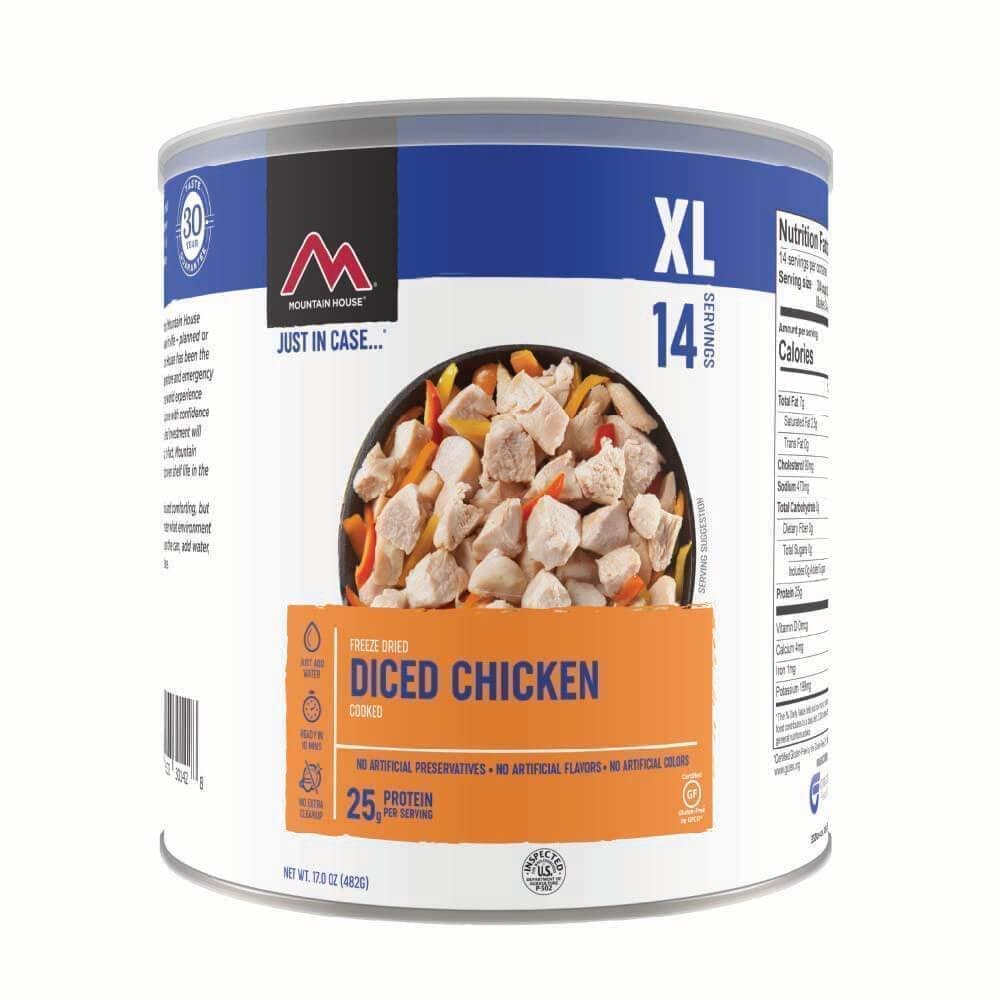 Mountain House Diced Chicken #10 Can Freeze Dried Food - 6 Cans Per Case NEW!