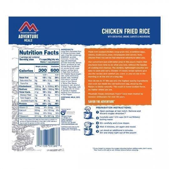 Mountain House Chicken Fried Rice Entree Pouches (6 Pouches/Case) CLEAN LABEL Image 1