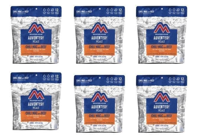 Mountain House Chili Mac with Beef, Entree Pouches (6 Pouches/case) CLEAN LABEL