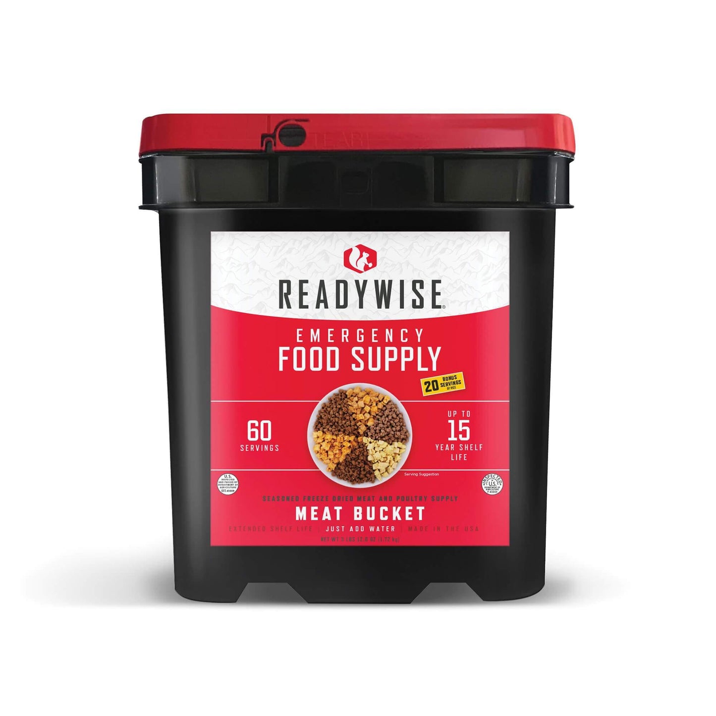ReadyWise RW40-70120 120 Serving Meat Package with 2 Freeze Dried Meat Buckets