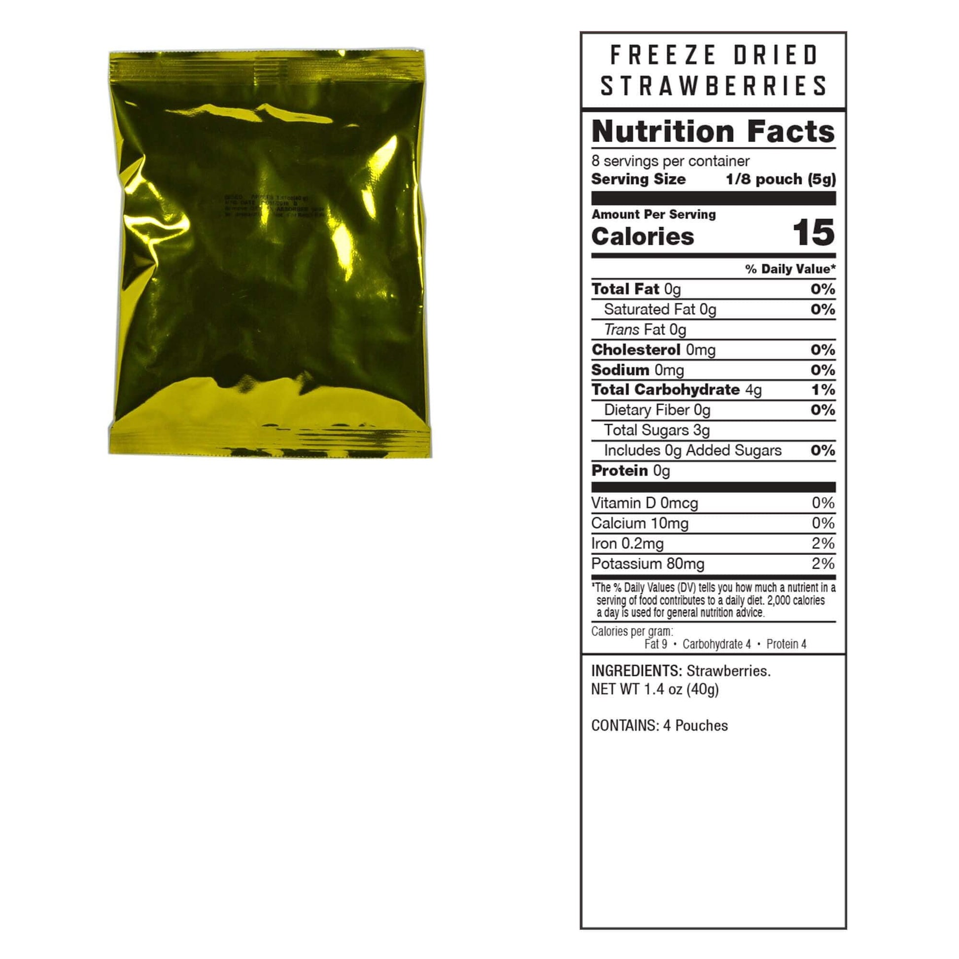 Nutritional Info ReadyWise 240 Serving Freeze Dried Fruit Bucket