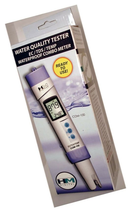 HM Digital COM-100 Waterproof EC/TDS And Amp Temperature Combo Meter