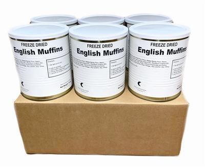 Military Surplus Freeze Dried English Muffins - 6 Cans